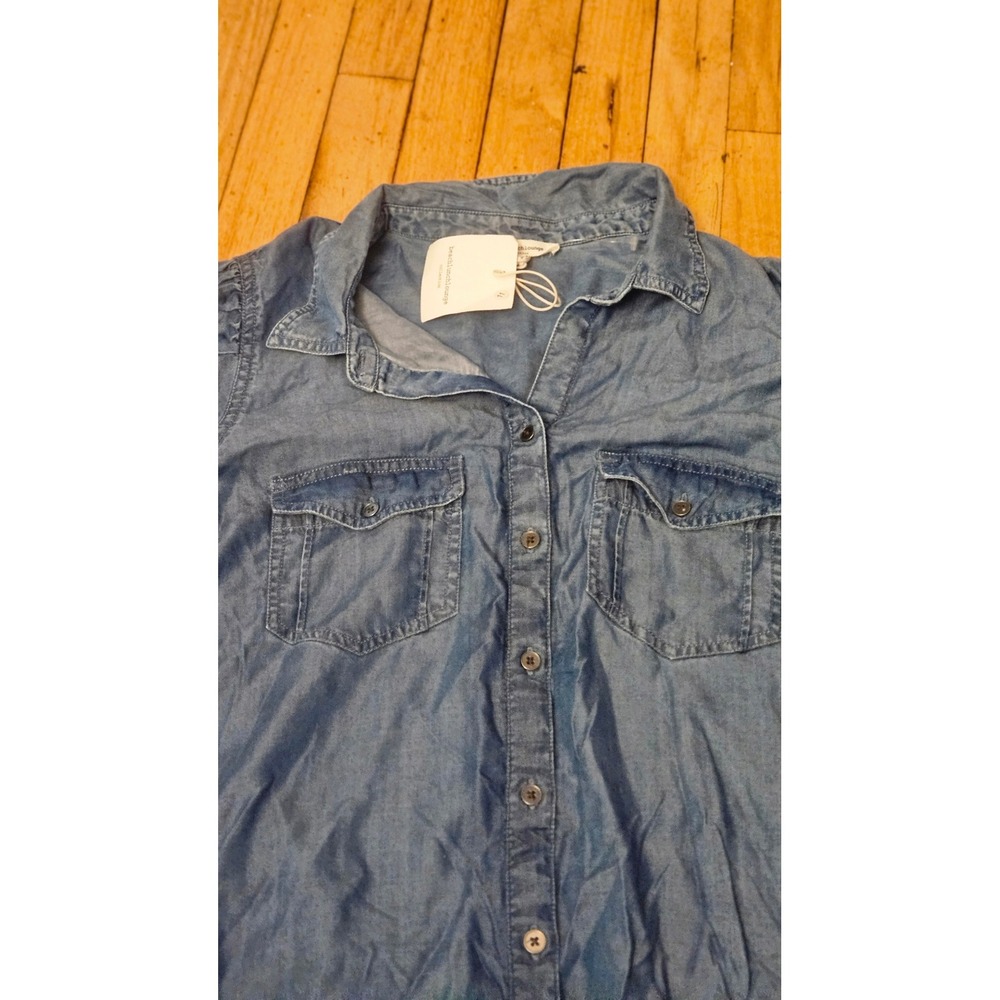 Beachlunchlounge Collection Womens Blue Chambray Button Down Shirt XL NEW - Picture 6 of 6